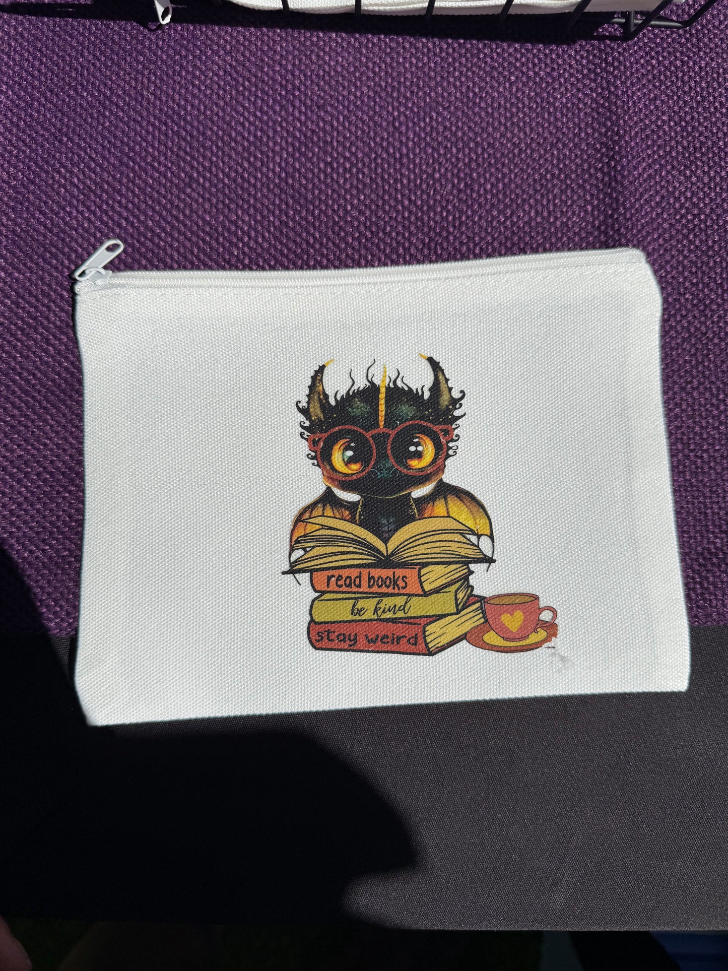 Book Dragon zip pouch