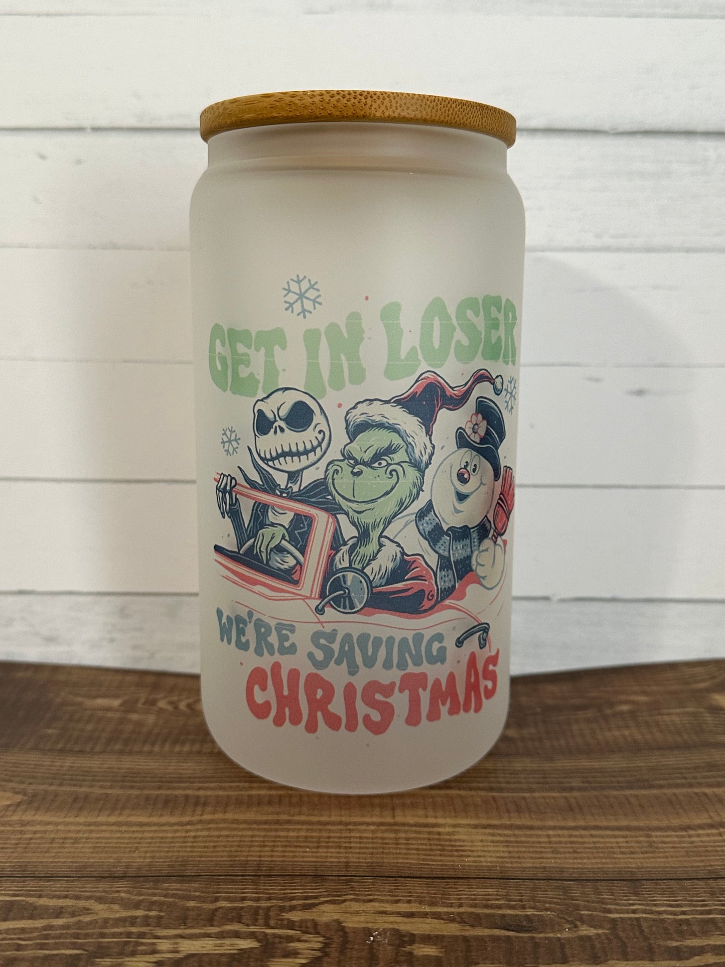 16 oz. Get In Losers Glass Can Cup