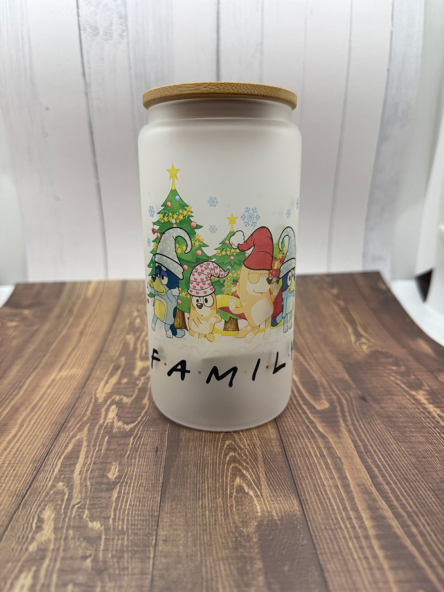 16 oz. Blueymas Glass Can Cup