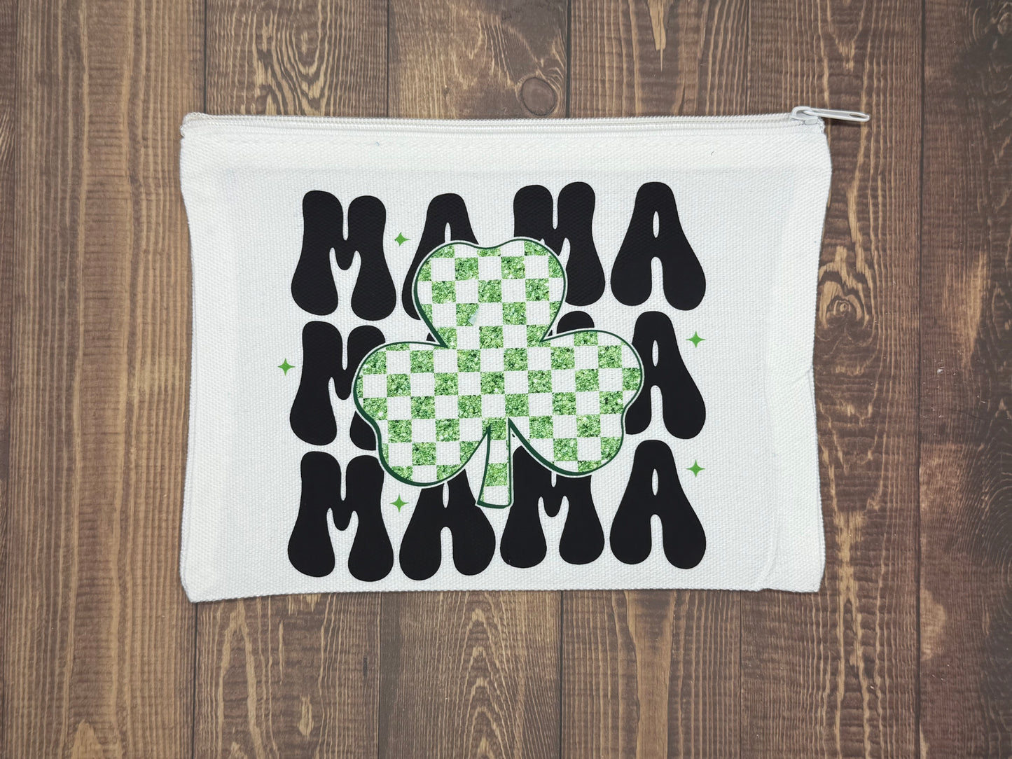 Mama Shamrock Zip Pouch