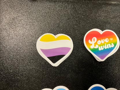 Pride Heart Stickers