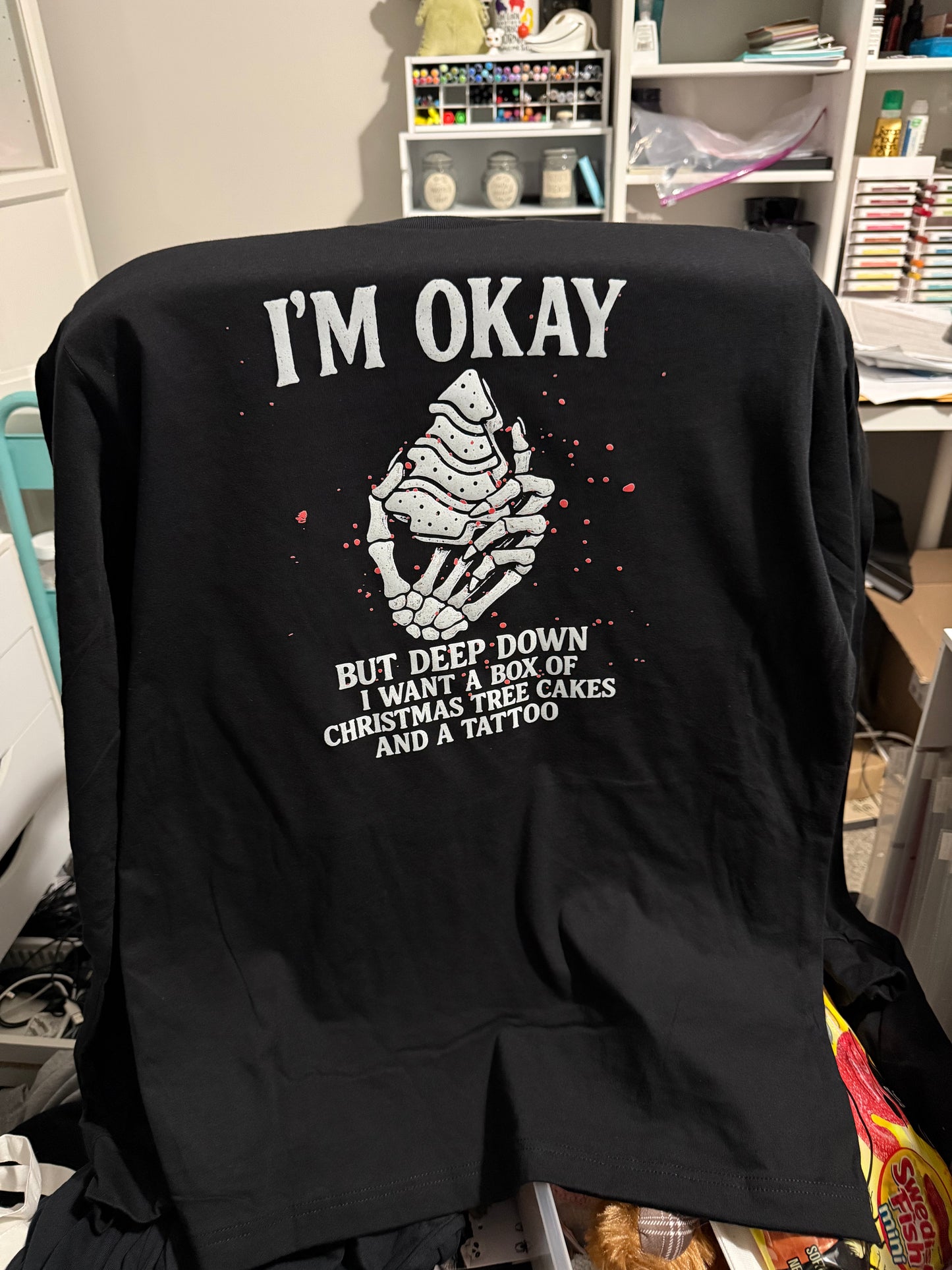 Christmas Tree cake and Tattos Long Sleeve