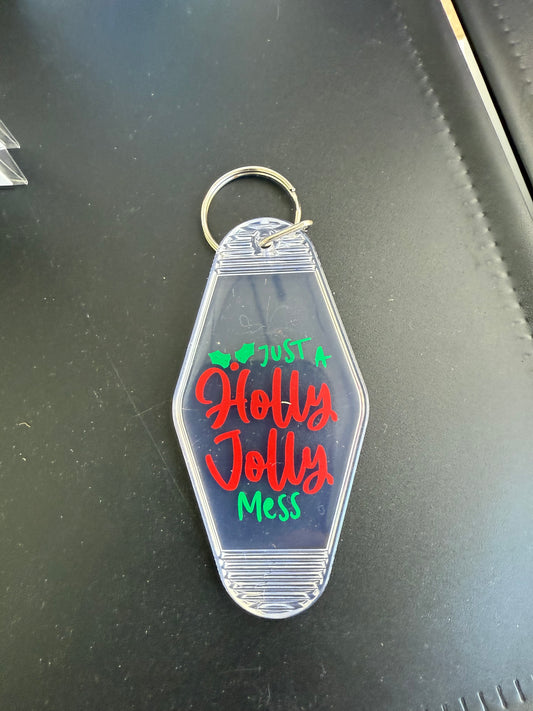 Holly Jolly Mess Keychain