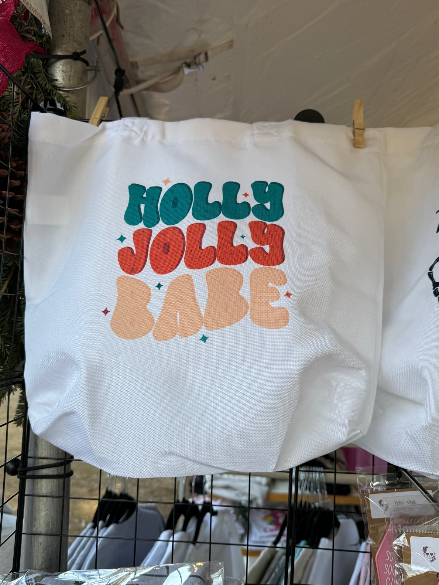 Holly Jolly Babe Tote