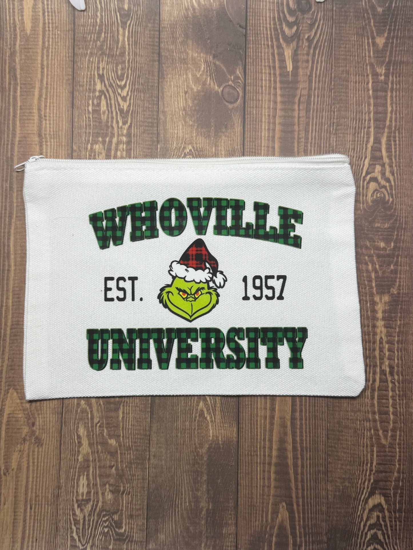 Whoville University zip pouch
