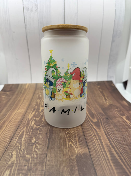 16 oz. Blueymas Glass Can Cup